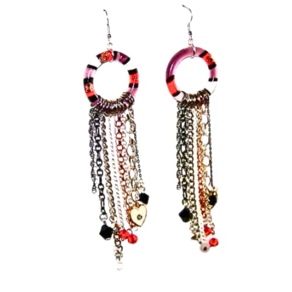 Glass Meets Metals Original Earrings - Picture 3 of 5